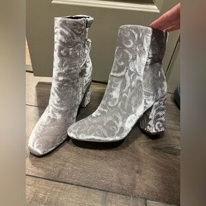 Rebecca Minkoff Bryce Embossed Velvet Ankle Zip Bootie